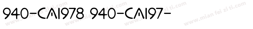 940-CAI978 940-CAI97字体转换
